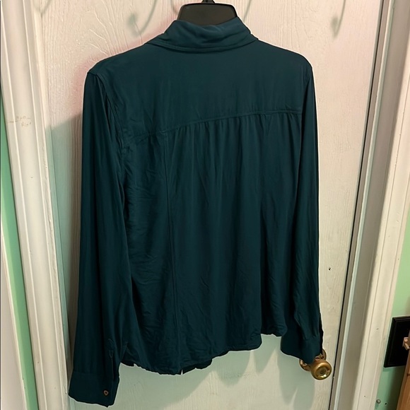 Guess Relaxed Green Long Sleeve Button Down - Picture 3 of 7
